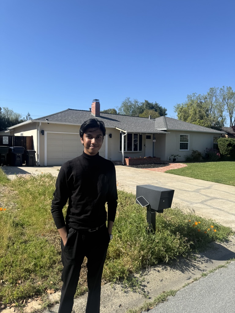 Outside Steve Jobs' childhood home in Los Altos