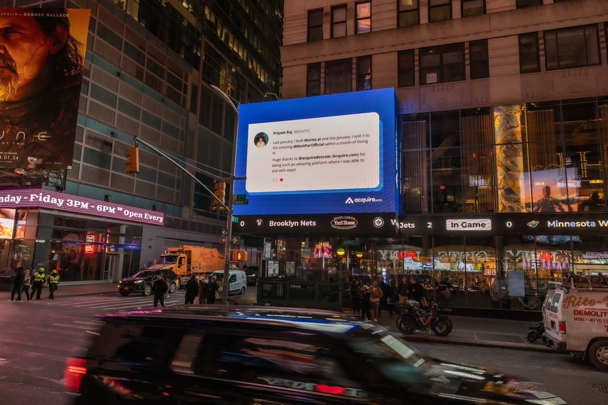 The billboard from across the street