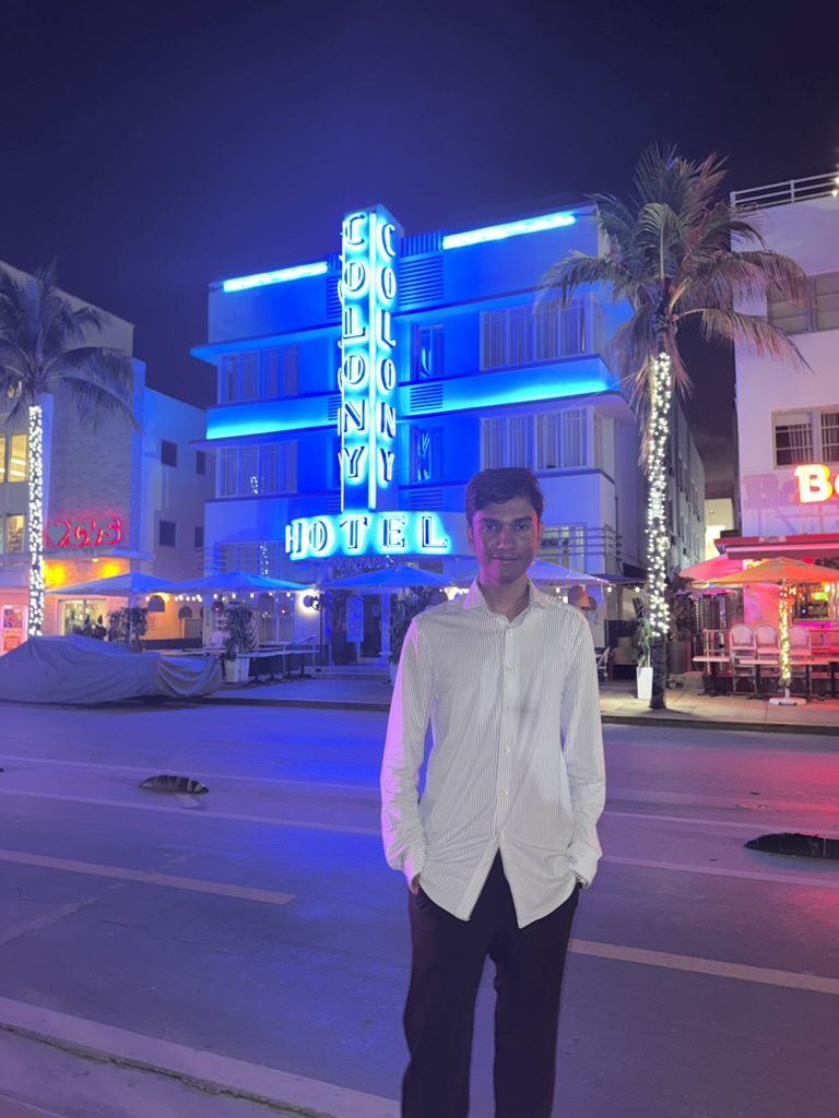 Outside the Colony Hotel